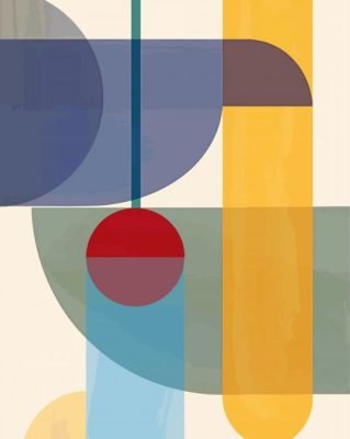 Geometric Shape Mid Century Paint By Numbers