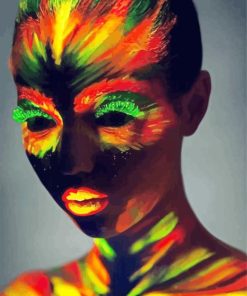 glow in the dark girl paint by numbers