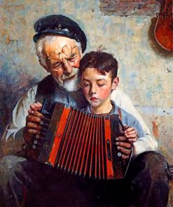 Grandfather And Grandson Paint By Number