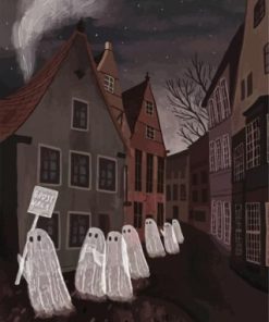 Halloween Ghosts Paint By Numbers