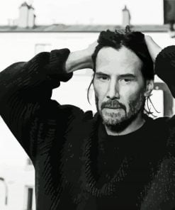 Black And White Keanu Reeves Paint By Number