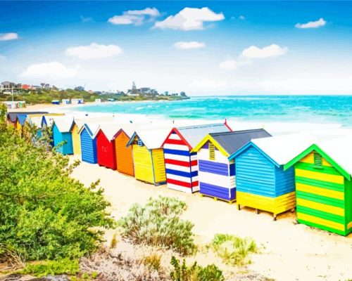 Melbourne Australia Beach Paint By Number