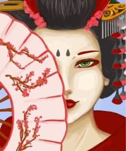 Modern Japanese Geisha Paint By Numbers
