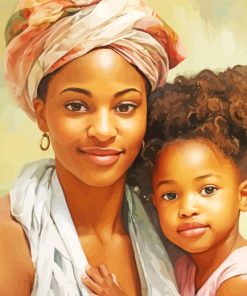 Mother And Daughter Portrait Paint By Number