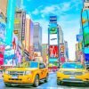 New York Times Square Taxis Paint By Numbers