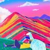 Peru Colorful Mountain Paint By Number
