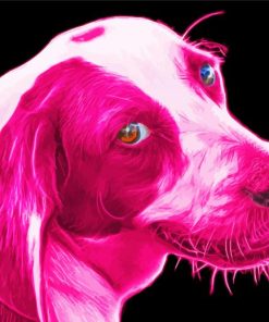 Pink Beagle Paint By Number
