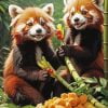 Red Pandas Paint By Number