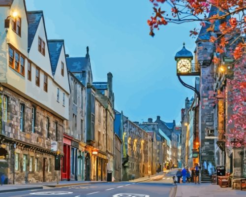 Scotland Royal Mile Edinburgh Paint by numbers