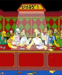 Simpson The Last Supper paint by numbers