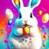 Splatter Easter Bunny Paint By Number