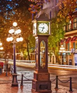 Steam Clock In Gastown Paint by numbers