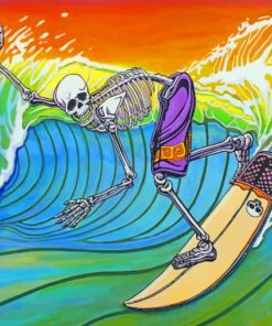 Surfer Skull Paint By Number