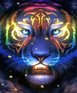 Tiger Neon Animal Paint By Number