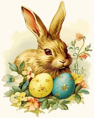 Vintage Easter Bunny Paint By Number