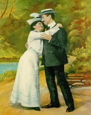 Vintage Victorian Couple Paint By Number