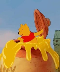 Winnie The Pooh In Honey Paint By Numbers