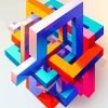 3D Geometric Art Paint By Number
