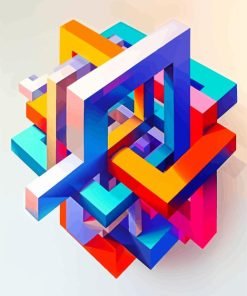 3D Geometric Art Paint By Number