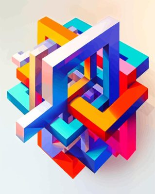 3D Geometric Art Paint By Number