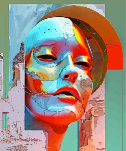 3D Woman Face Paint By Number