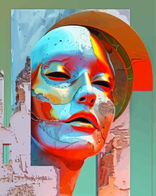 3D Woman Face Paint By Number