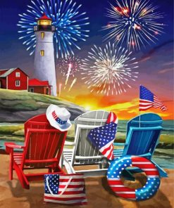 4th Of July Celebrate By Sea Paint By Number