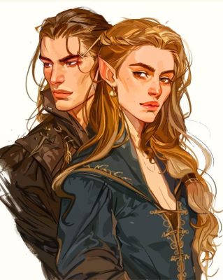 Acotar Couple Elves Paint By Number