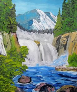 Alaskan Waterfall Paint By Number