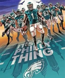 American Football Philadelphia Eagles paint by numbers
