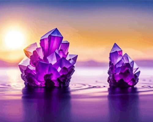 Amethyst Crystal Purple Art Paint By Number