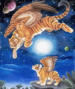 Angel Flying Tiger paint by number