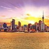 Auckland City Sunset Paint By Number