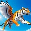 Bengal Flying Tiger paint by number