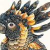 Aesthetic Black Cockatoo Art Paint By Number