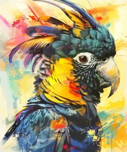 Black Cockatoo Bird Art Paint By Number