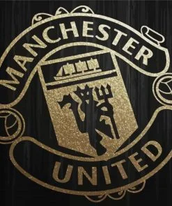 Black Manchester United Logo Paint By Numbers