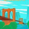 Brooklyn Bridge Poster Paint By Number