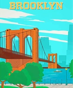 Brooklyn Bridge Poster Paint By Number