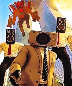 Cameraman And Speakerman Paint By Number