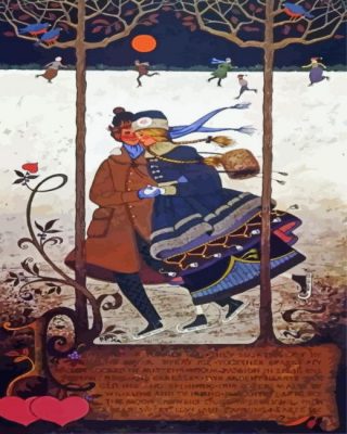 Charles Wysocki Lovers Waltz  Paint By Number