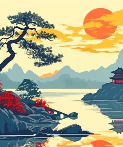 Artistic Chinese Scenery Paint By Number