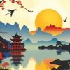 Chinese Scenery Illustration Paint By Number