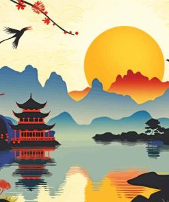 Chinese Scenery Illustration Paint By Number