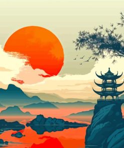 China Scenery Art Paint By Number