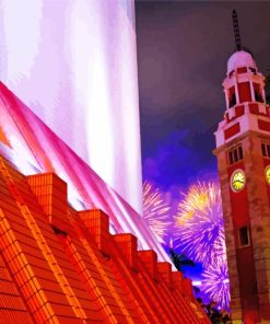 Clock Tower Hong Kong paint by numbers