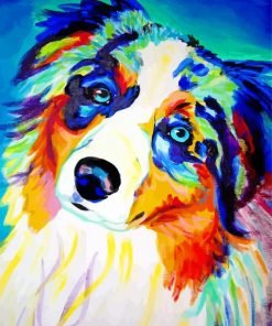 Colorful Mini Australian Shepherd Paint By Number