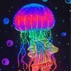 Colorful Neon Jellyfish Paint By Numbers
