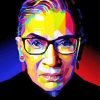 Colorful Ruth Bader paint by number