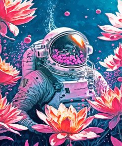 Flowernaut In Space paint by number